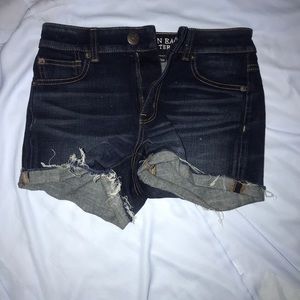 AE denim shorts
